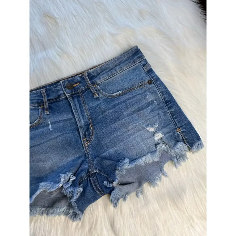 Abercrombie Distressed Y2K Denim Cut Offs